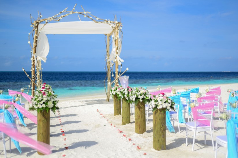 Romantic beach wedding